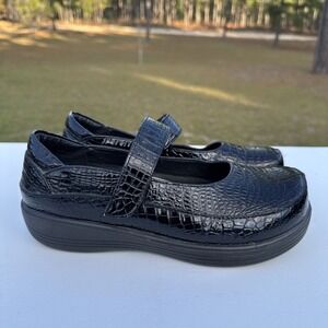 Ingaro‎ Shoes Clogs Womens 7 Black Mary Jane Croc Nurse Comfort Slip on Strap